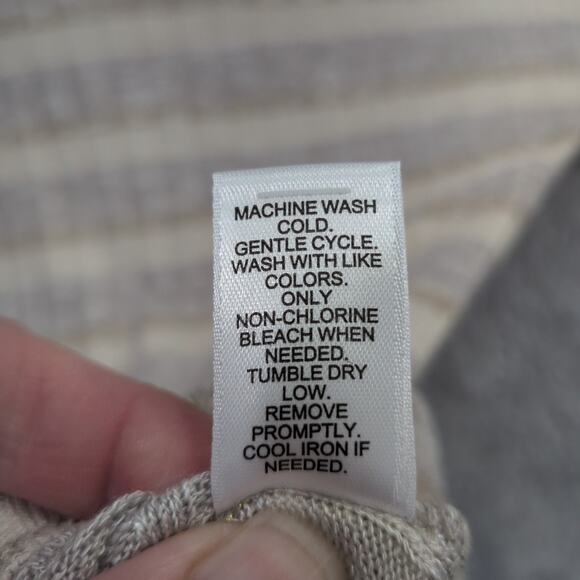 Cato Long Sleeve Striped Neutral Top Dolman Sleeve 22/24W Sweater Beige Gray - Picture 8 of 10